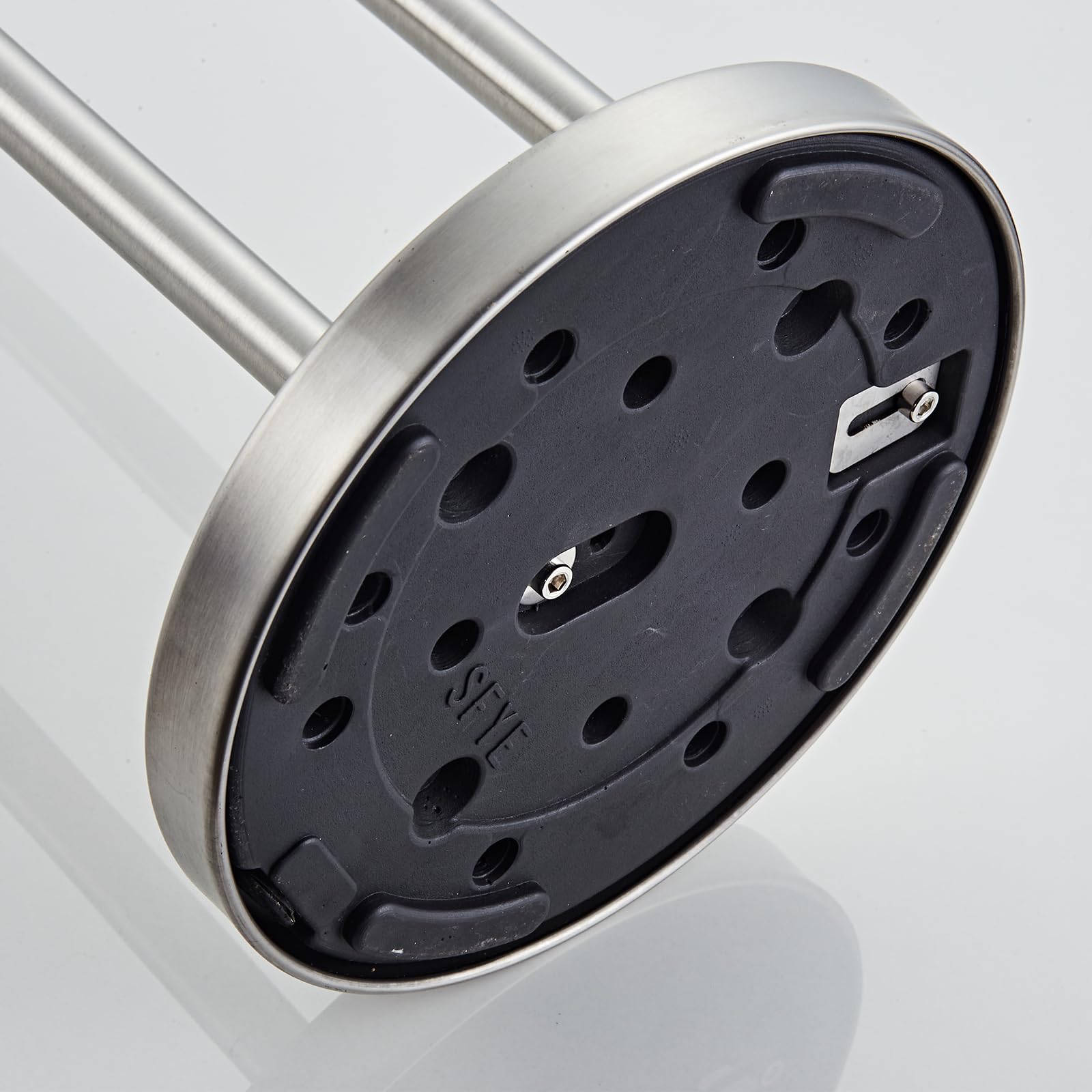 Free-standing Toilet Roll Holder, NEWRAIN Stainless Steel Free Standing Toilet Roll Holder with Shelf for Phone & Small Items - Image 4