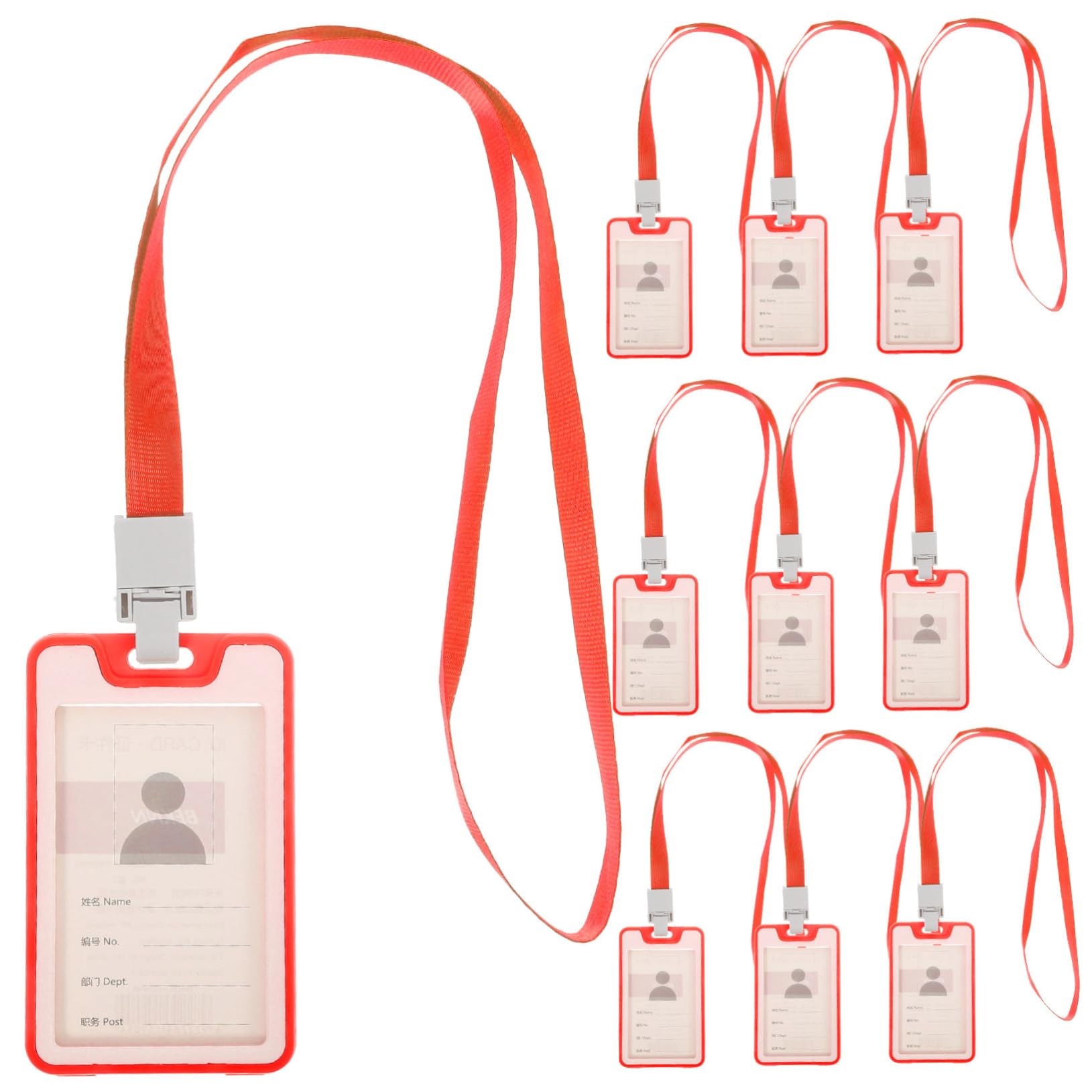 40stücke Id-kartenhalter Mit Lanyard Transparente Kartenhüllen Für Ausweise Mitarbeiter Und Studentenausweise Leicht Und Robust