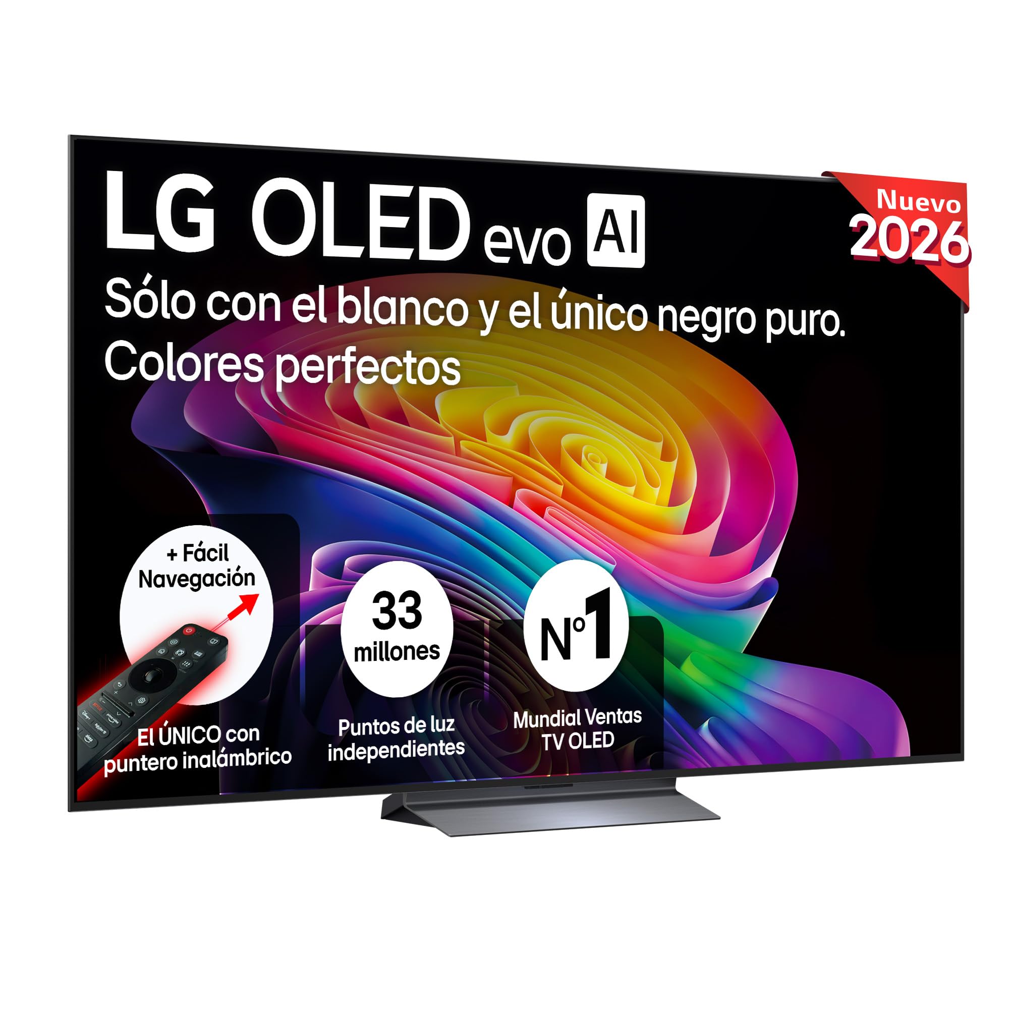 LG OLED55C64LA - Smart TV OLED EVO AI 55" 4K Sin Reflejos 98.9%, 2026