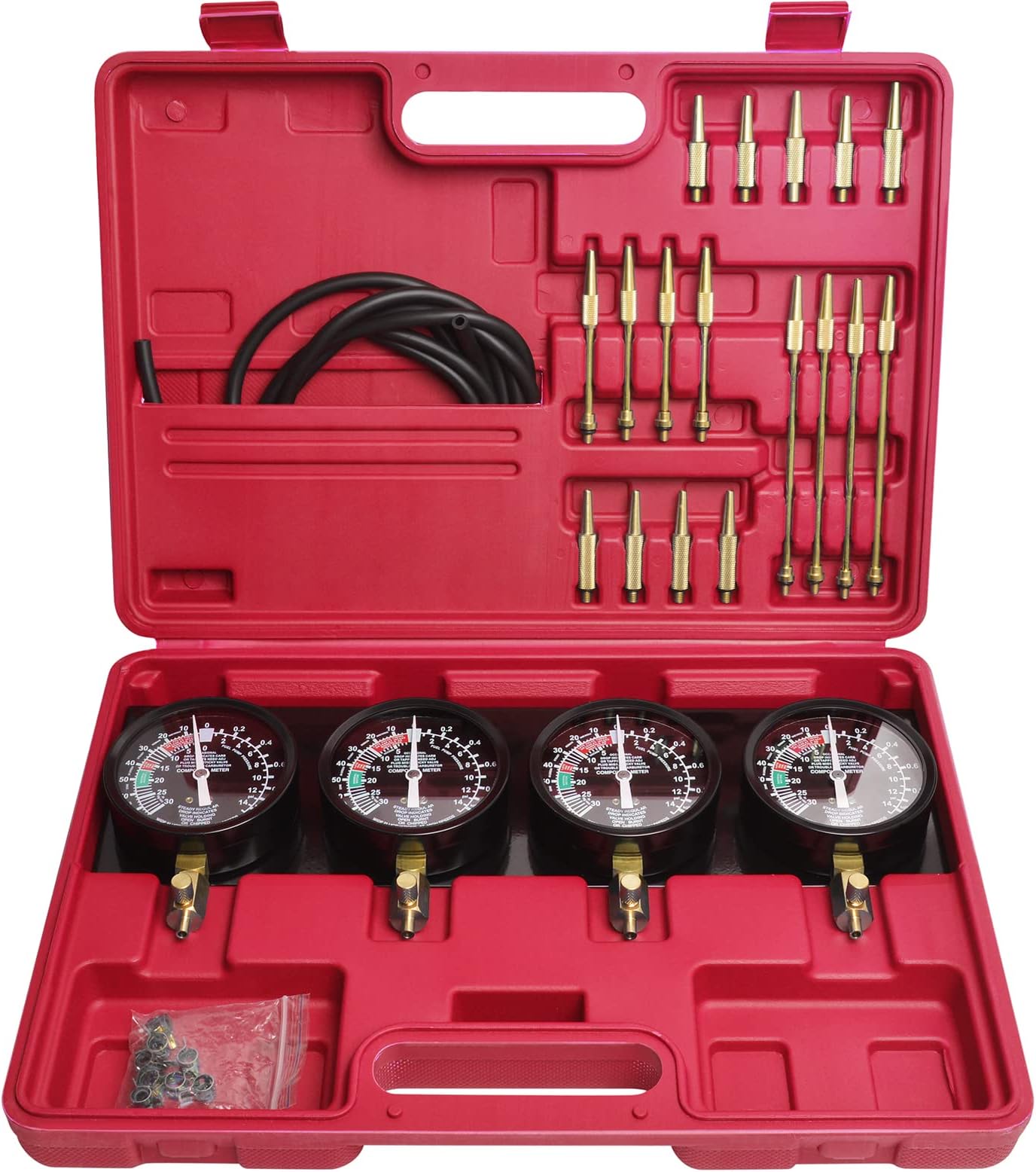 Motorcycle Vacuum Carburetor Synchronizer Tool Kit Compatible with Honda Yamaha Kawasaki Suzuki GS KZ XS, Fuel Vacuum Carburetor Synchronization Carb Sync Gauge