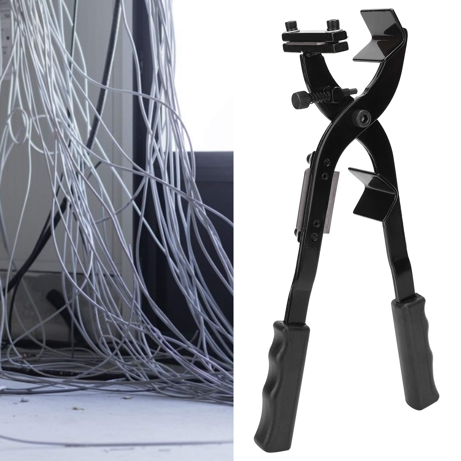 POYHKFD Spellafili Multifunzione, Pinza Copricavi Portatile, Spellafili Elettrici Professionali, Pinza Crimpatrice per Cavi per Elettricisti Strato Isolante 70‑400mm²