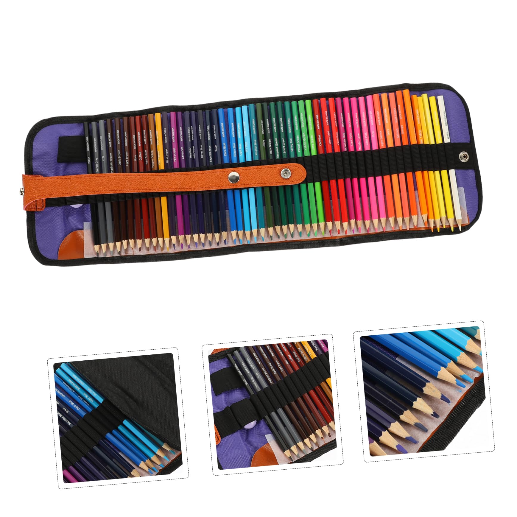 Crayons de Couleur 50 Pièces en Étui Portable pour Artistes