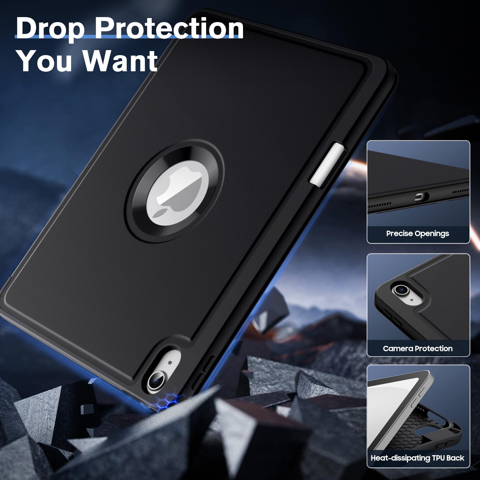 MoKo Case For New IPad (A16) 11th Generation 2025/10th Generation 2022, IPad 11 Inch/10.9 Inch Case With Soft TPU Translucent Frosted Back Cover,Auto - View #3