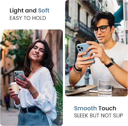 Miniatura 203 de FireNova Funda para iPhone 14 Pro, funda de silicona mejorada [protección de cámara] con [2 protectores de pantalla], forro interior de microfibra