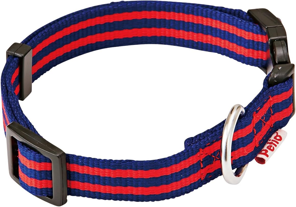 Petio Merikaji Stripe Collar [M] Navy (Japan Import)
