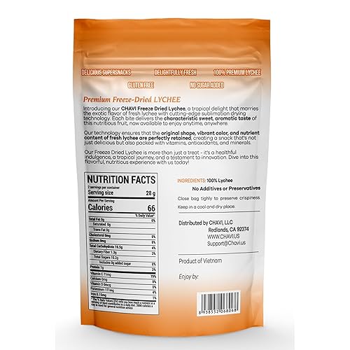 Miniatura 9 de CHAVI Bocadillo de fruta del dragón liofilizado en cubitos  12 onzas  Paquete de 6 x 2 onzas  Superalimento saludable de 1 ingrediente  Snack