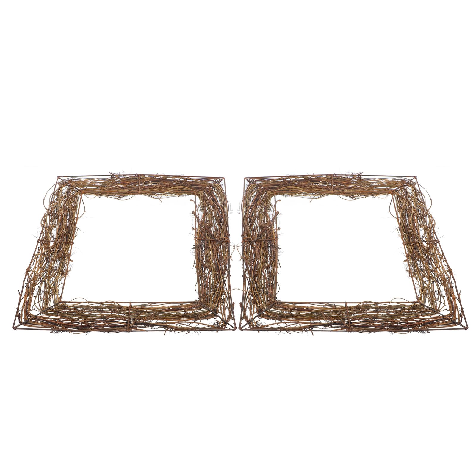 Yardwe Base per Ghirlanda in Rattan 2 Pezzi Marrone Intrecciato a Mano per Decorazioni Fai da Te e Ornamenti ad Alta Decorazione