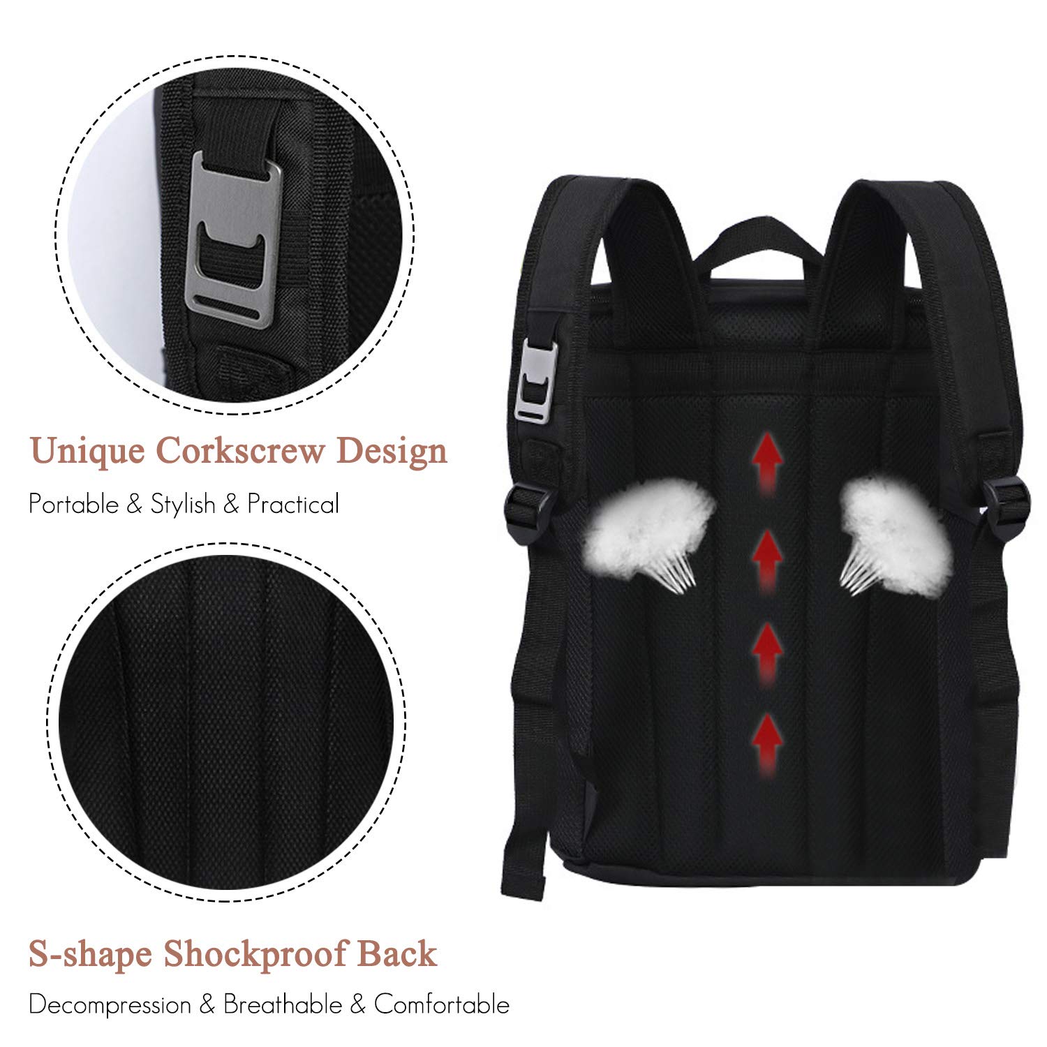 FANDARE Zaino da pranzo Borsa Termica Isolante Pranzo al Sacco Borsa da Picnic frigo Acquisti Auto Borsa a tracolla per Campeggio Nautica Spiaggia Pesca Scuola Lavoro Lunch Bag Impermeabile Poliestere