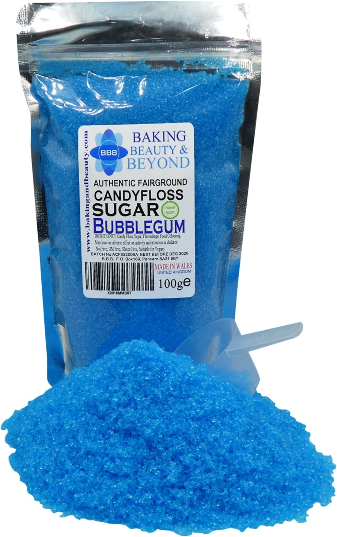 100g Professional Machine Ready Candy Floss Sugar, 51 Flavours to Choose from (Bubblegum)