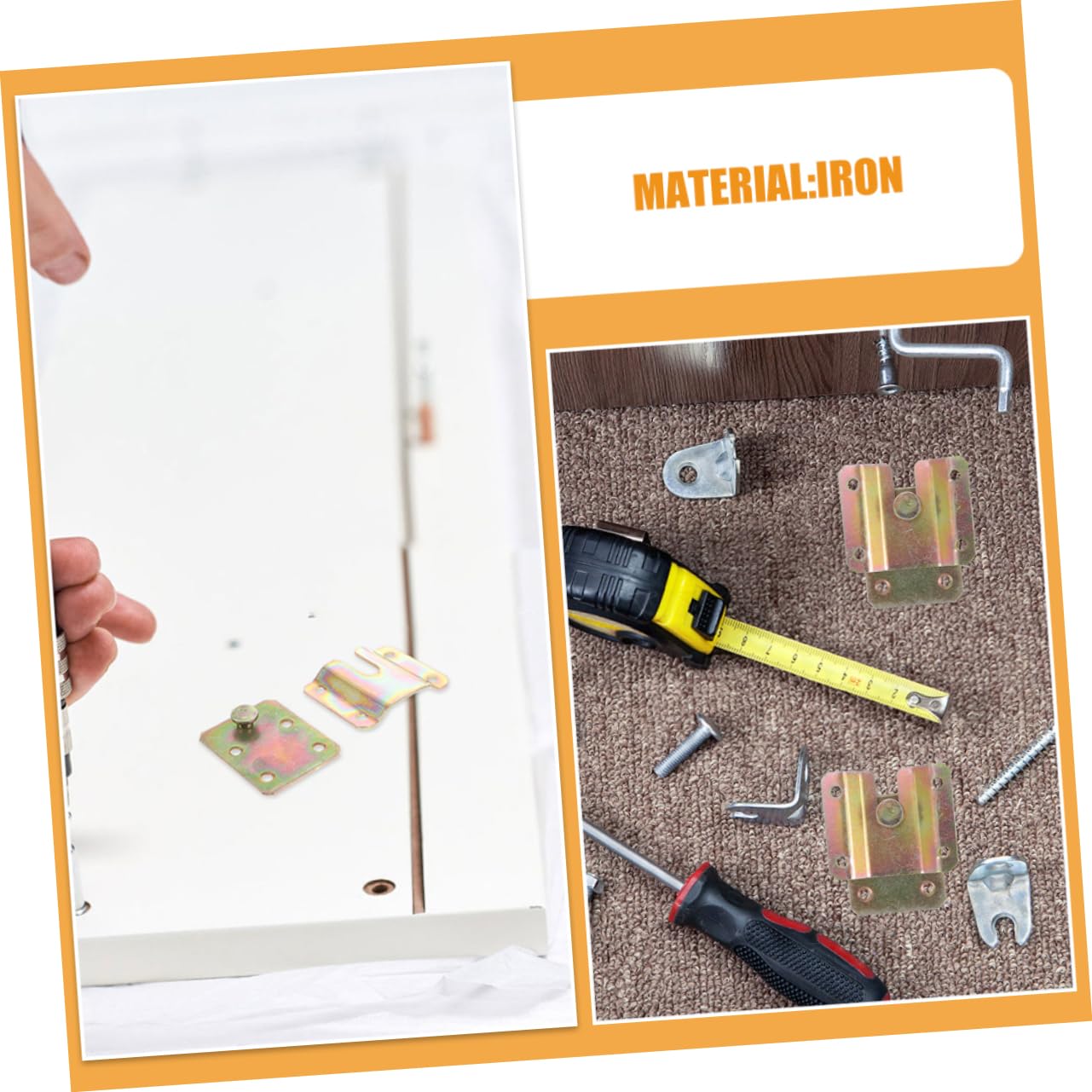 SEWACC 12pièces Fixations Angle Pour Cadre Photo Supports Murals Pour Cadre Crochets De Suspension Pour Tableaux Robustes Matériel De Montage Pour Miroir