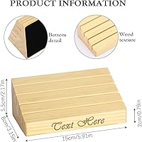 Vista 3 de Titular de madera personalizado con nombre, organizador, bandejas con texto grabado