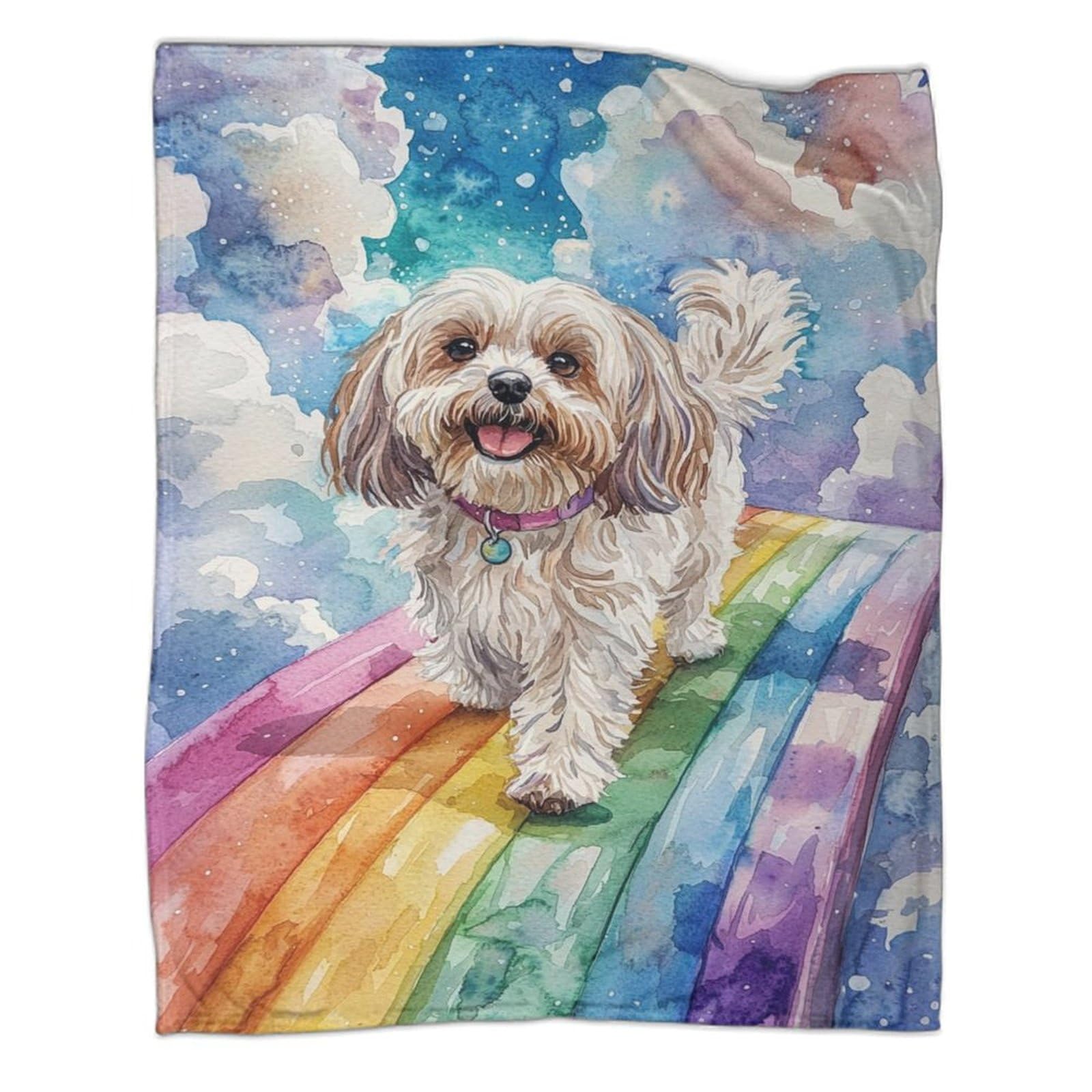 Couverture Shih Tzu contre le froid hivernal sur le lit et le canape familial