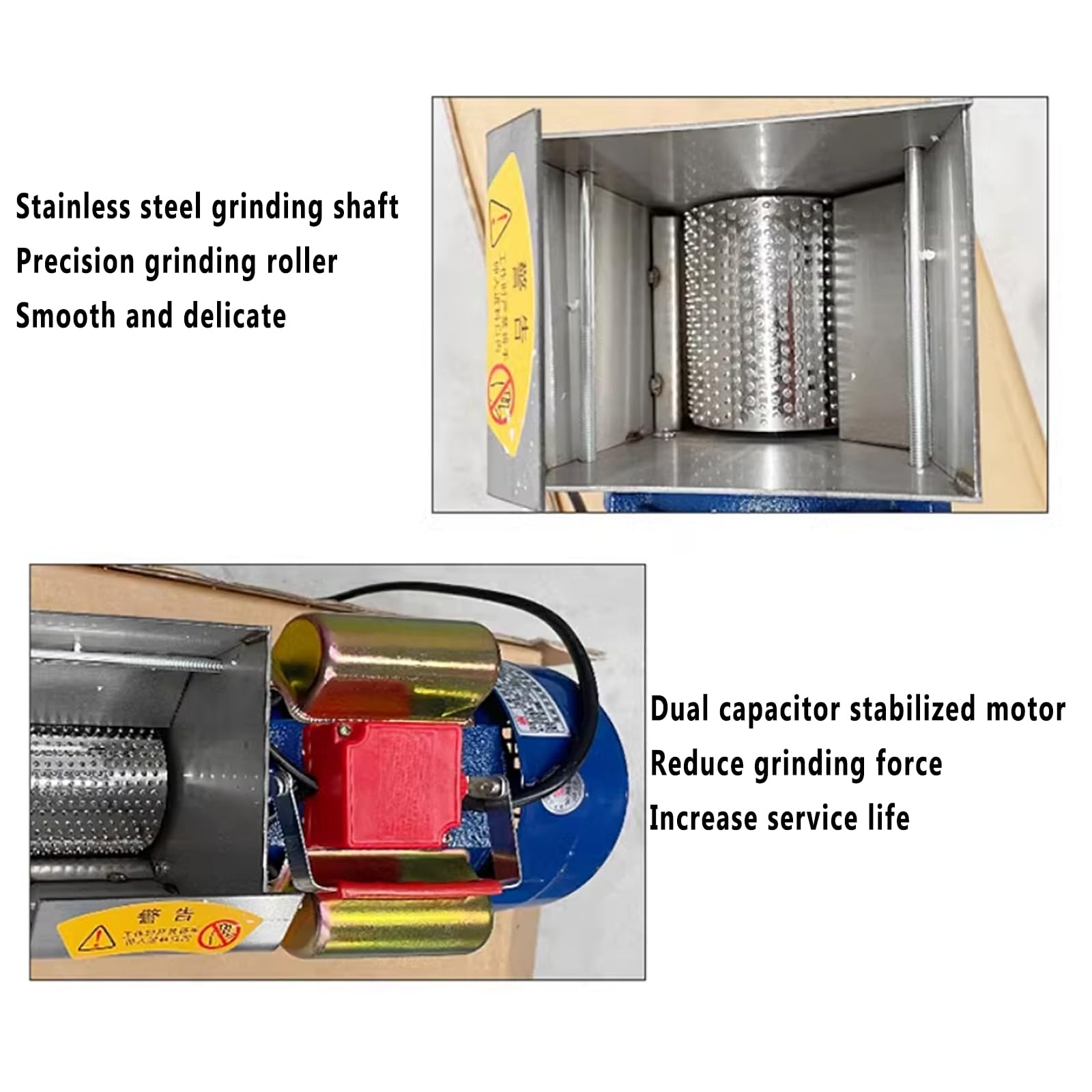 Elektrischer Kartoffelstampfer, 750 W, Edelstahl-Kartoffelpresse mit Mahlwelle und Zahnrad, glatt, zart und wohlschmeckend, 20–30 kg/h Leistung und zeitsparend, für Knoblauch, Tomaten