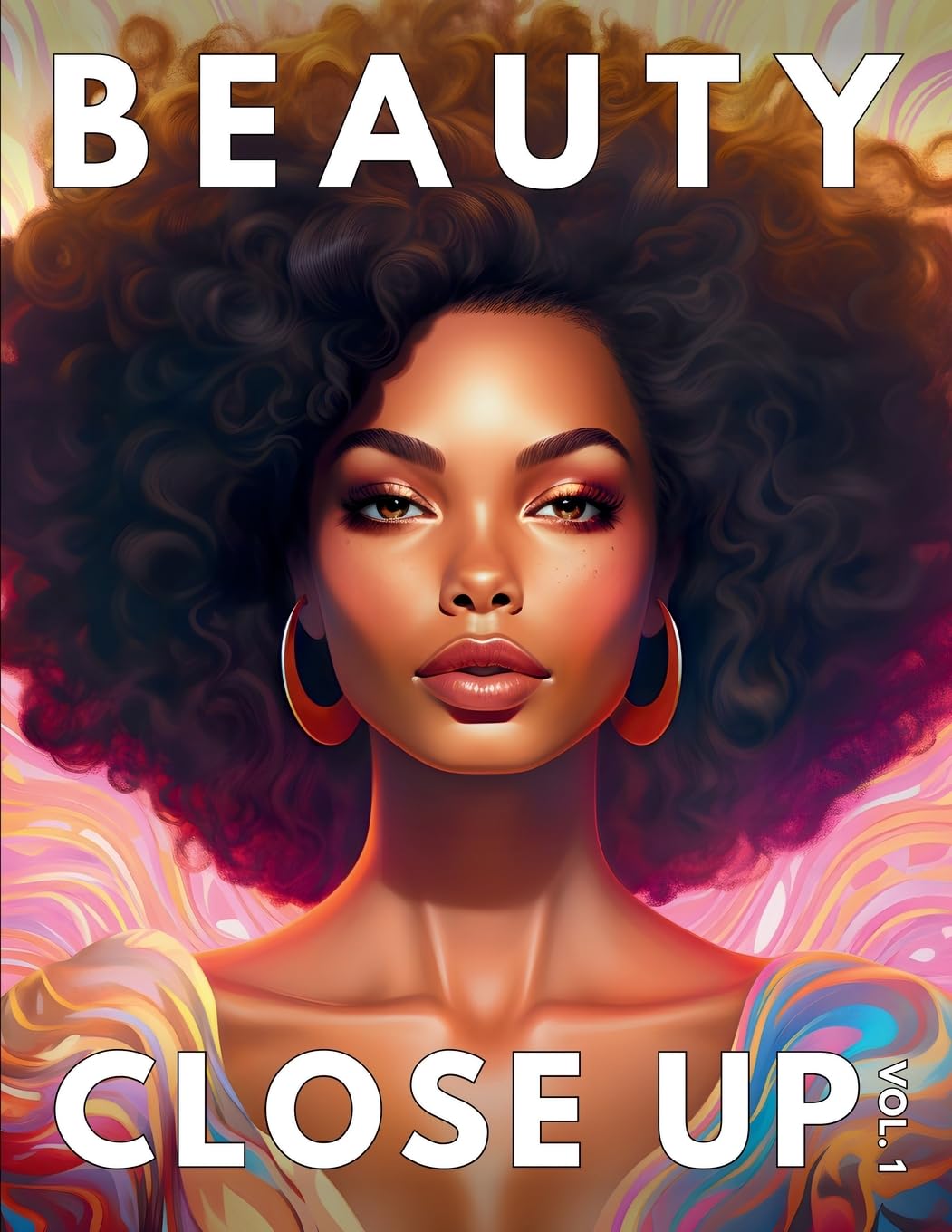 Beauty Close Up: Vol.1 - A Grayscale Coloring Book of Black Women (Beauty Close Up Ebony)