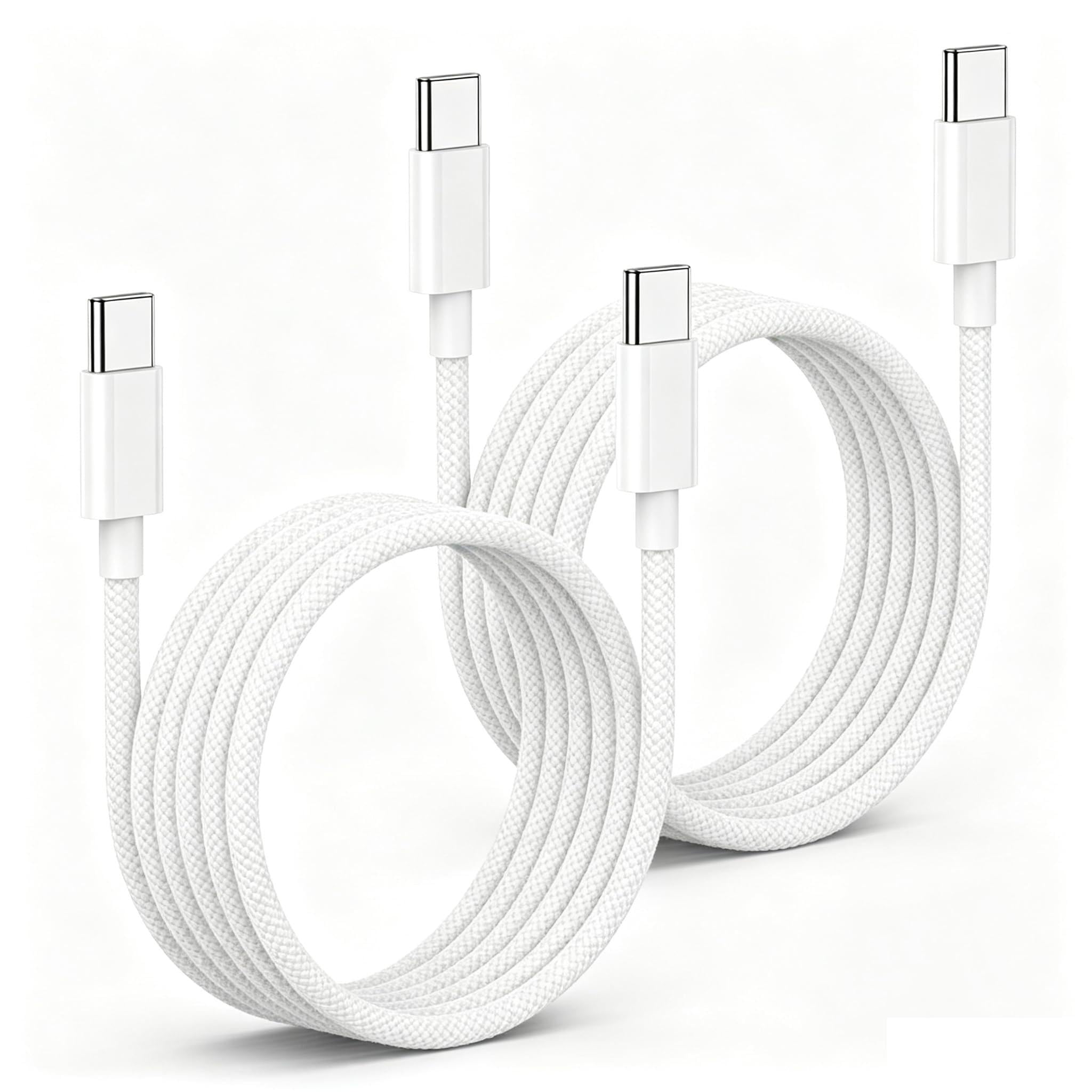 USB C auf USB C Kabel 3 M, 60W Braided iPhone Ladekabel USBC Schnellladekabel Typ 3m für iPhone 18/17e/17 Pro/16 Pro/16 Pro Max/15 Plus, Duo, MacBook Pro Air, iPad Pro Air