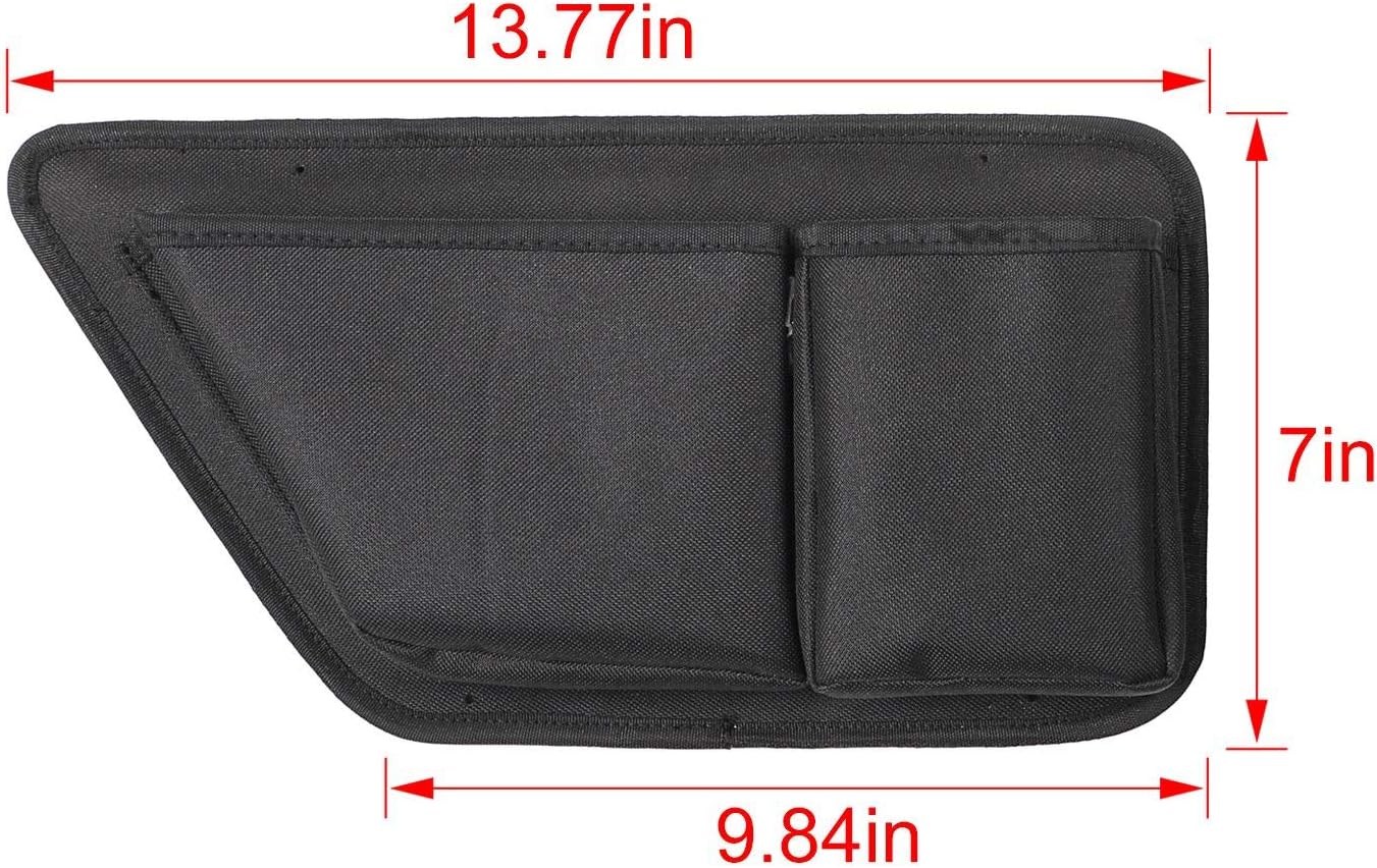 JeCar Door Pockets Storage Pouches Durable Oxford Storage Organizer Compatible with Jeep Wrangler 2011-2023 JK JL, Interior Accessories, 2 PCS