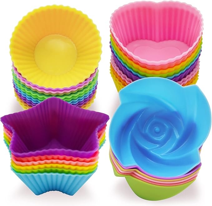 Awardroom 24Pcs Silicone Moulds bakeware Muffin Bread Cake caes molds