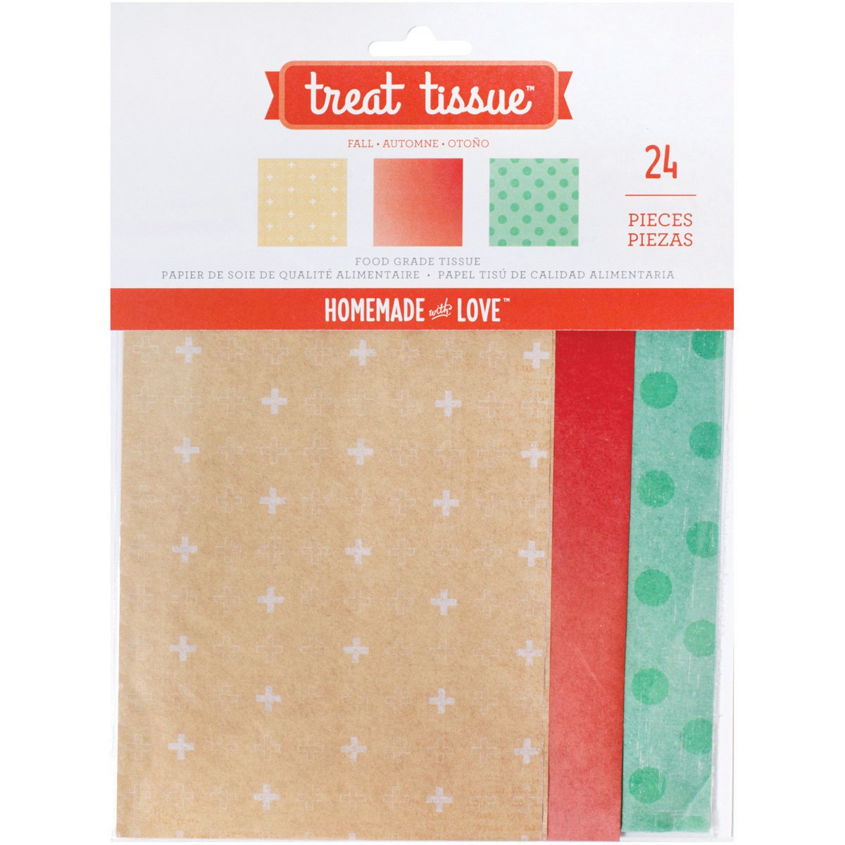 Homemade With Love 375112 Tissue Treats Tissues-12 x 12-Fall-24 Seats, 12 x 12, Multi