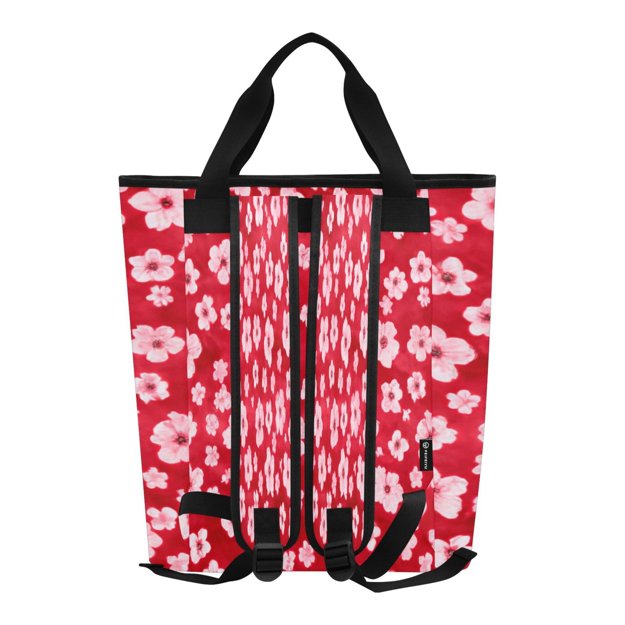 PYBUG Flower Reusable Insulated Backpack 36 Cans,Large Leakproof Portable Cooler Tote Organizer for Office Picnic Hiking Beach BBQ
