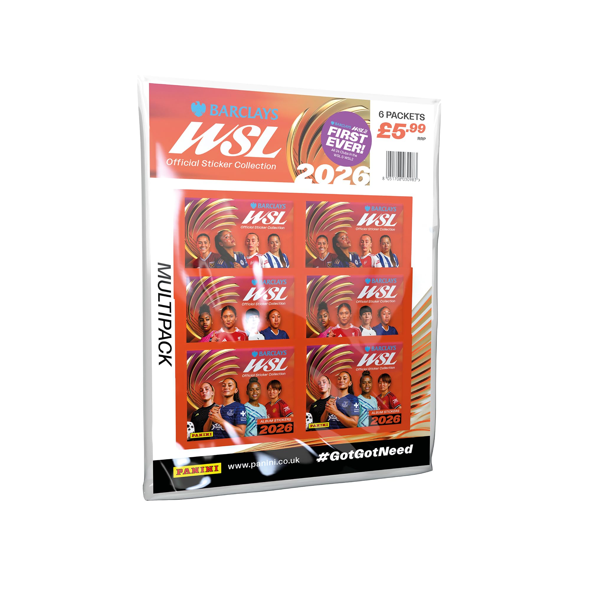 Panini Barclays Women’s Super League Official Sticker Collection 2026 - Multipack