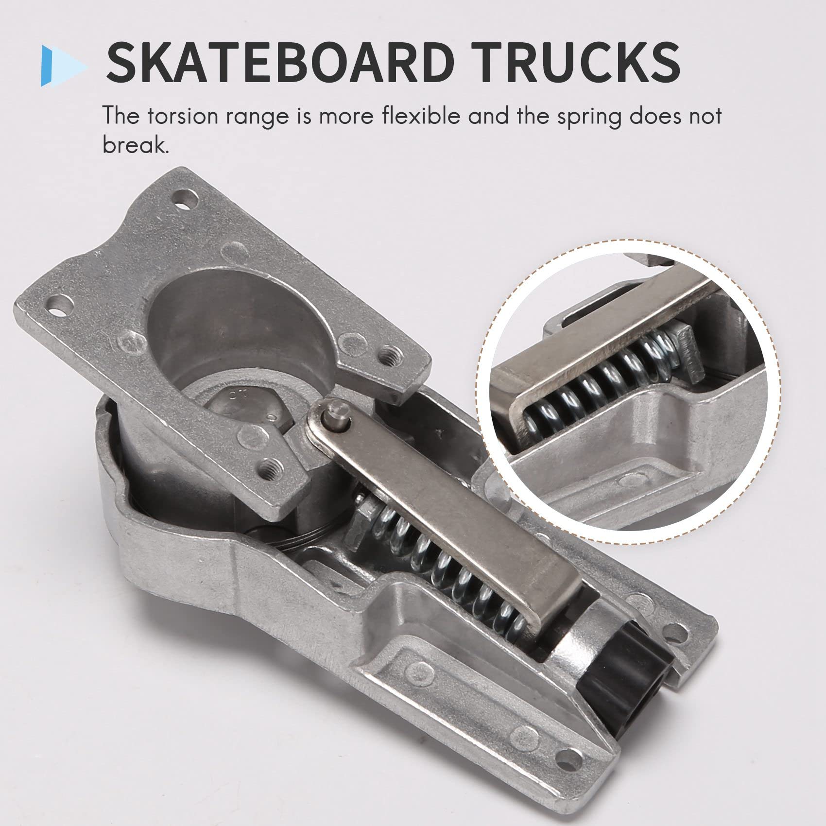 Arrivée Surf Skate Trucks Alliage 7 Pays Surfboard Support Base Noir C7 Bridge Ressort Support Argent
