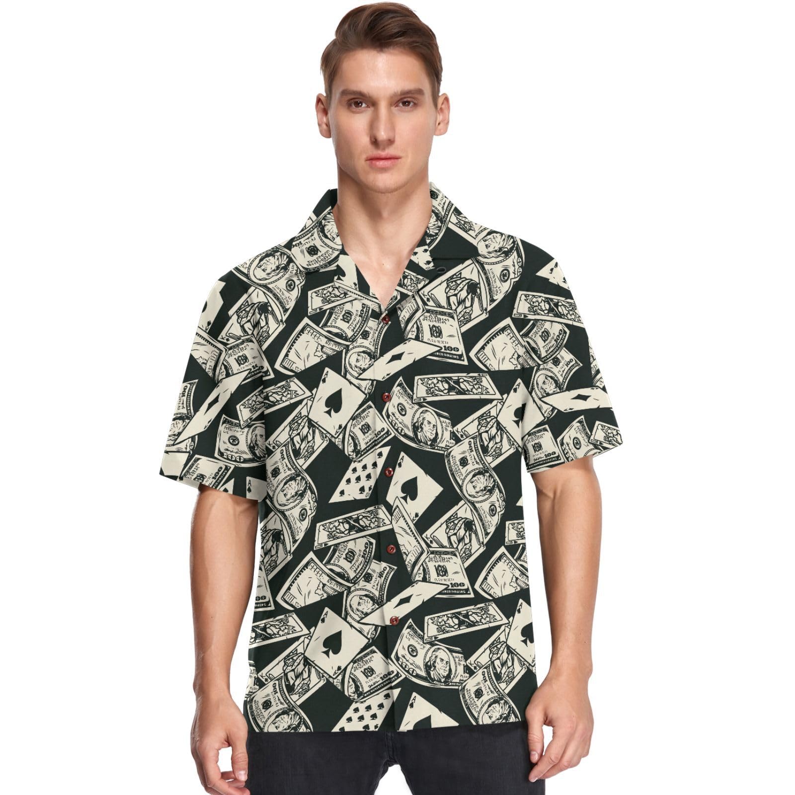 visesunny Hawaiian Bowling Shirts for Men Short Sleeve Regular Fit Summer Beach Casual Button Down Aloha Shirts S-3XL