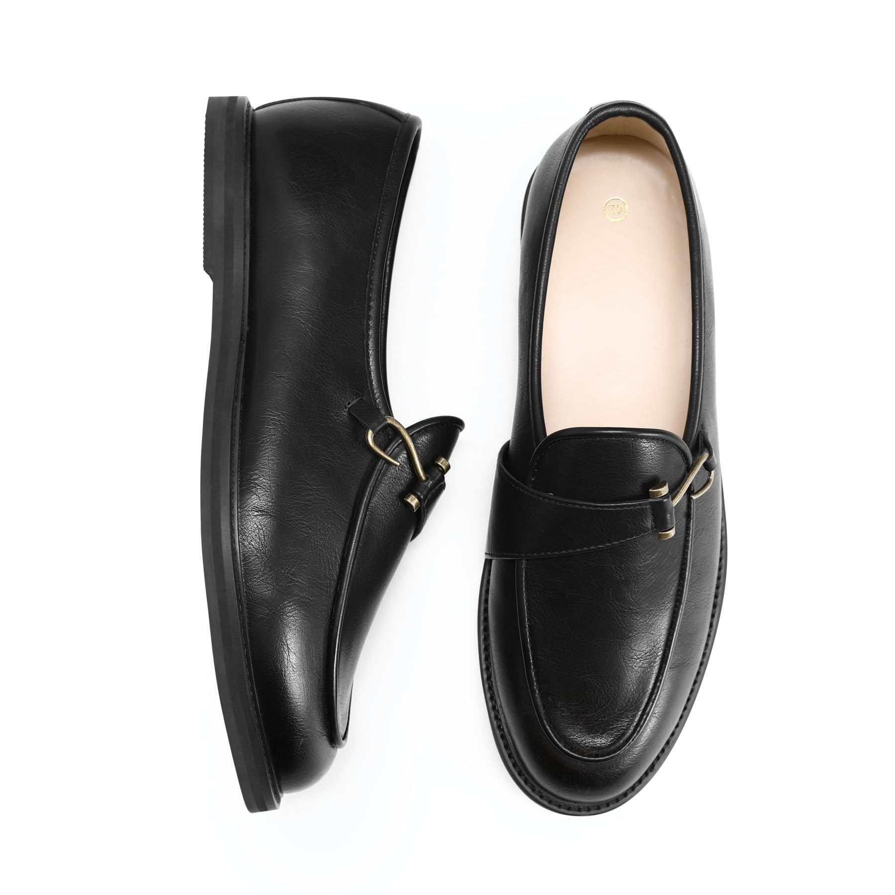 Allthemen Mocassins Homme Elegant Loafers PU Brogues Chaussures Slip on | Confort Leger,Basse Plat,Antidérapant,Résistant à l'Usure,Sans Lacets,Facile à Enfiler Et à Retirer,Conduite Bureau Loisirs