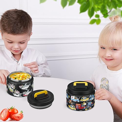 Miniatura 7 de Termo de 8 onzas para niños para comida caliente, al vacío, sopa térmica, aislada, contenedor de almuerzo, termo de alimentos para la escuela,