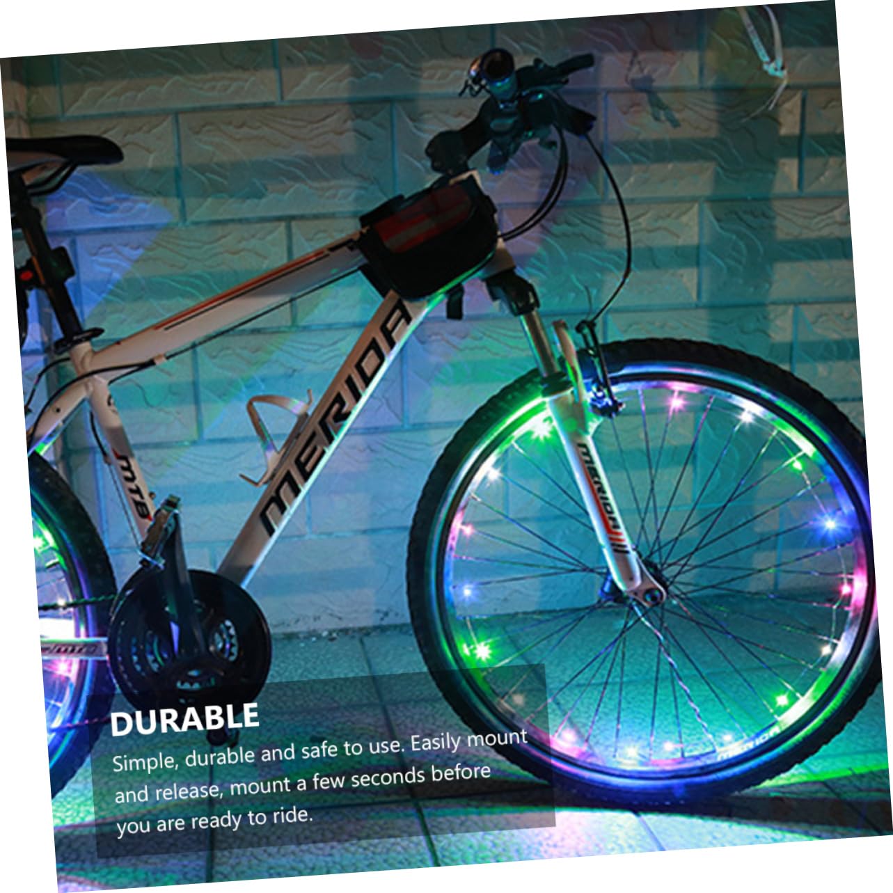 YARNOW Luci dei Raggi della Ruota della Bicicletta fanale Posteriore Buggy guidato Auto Carica USB Bike Light fanalino Posteriore Bici LED Luce della Ruota luci a Filo plastica Black
