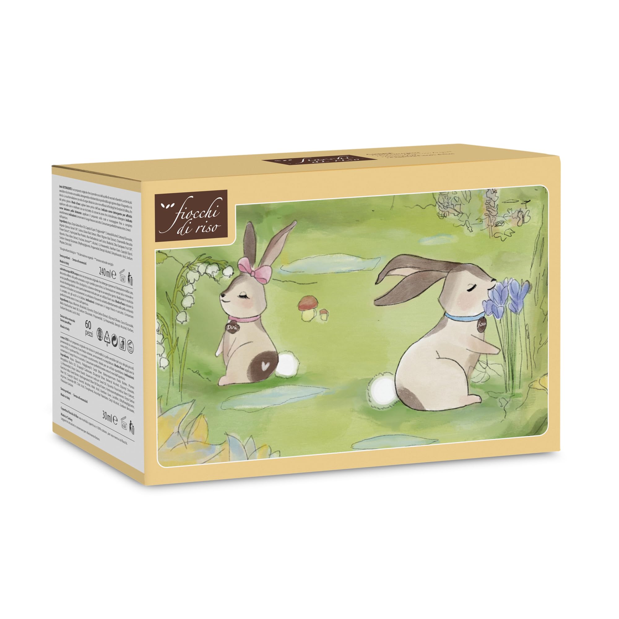 Fiocchi di Riso - COFANETTO RELAX - Kit per una detersione coi fiocchi - Latte Detergente, Crema Viso, salviette Acqua NON Acqua, Copertina- IDEA REGALO
