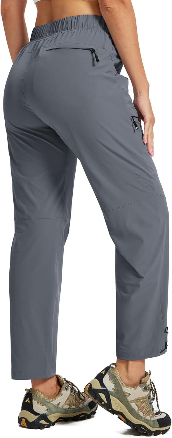 MoFiz Womens Cargo Hiking Pants Water Resistant Lightweight Quick Dry Travel Outdoor Work Trip Pants with Zipper Pockets - Image 2