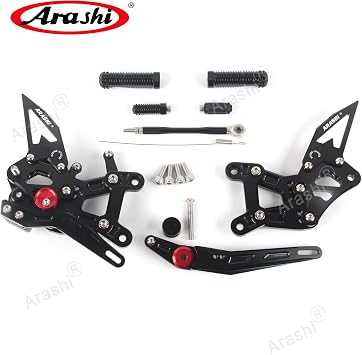 Arashi Version 2.0 Adjustable Rearsets for Honda CBR1000RRR CBR1000RR-R 2021-2025 SP include, Motorcycle Accessories Parts Black