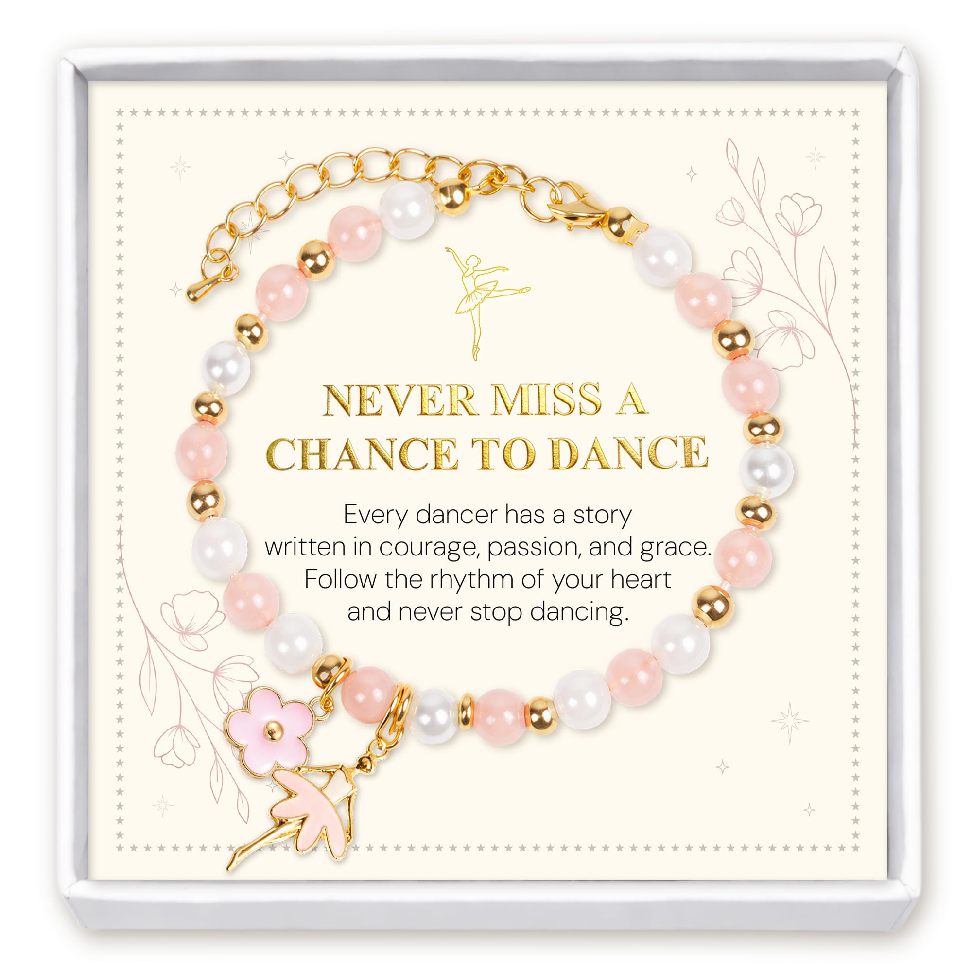 Dance Recital Gifts for Girls, Ballet Dancer Ballerina Bracelet Jewelry for Daughter Granddaughter Niece Friends Dance Team, Dance Gifts for Teen Girls, Pulsera Para Niñas