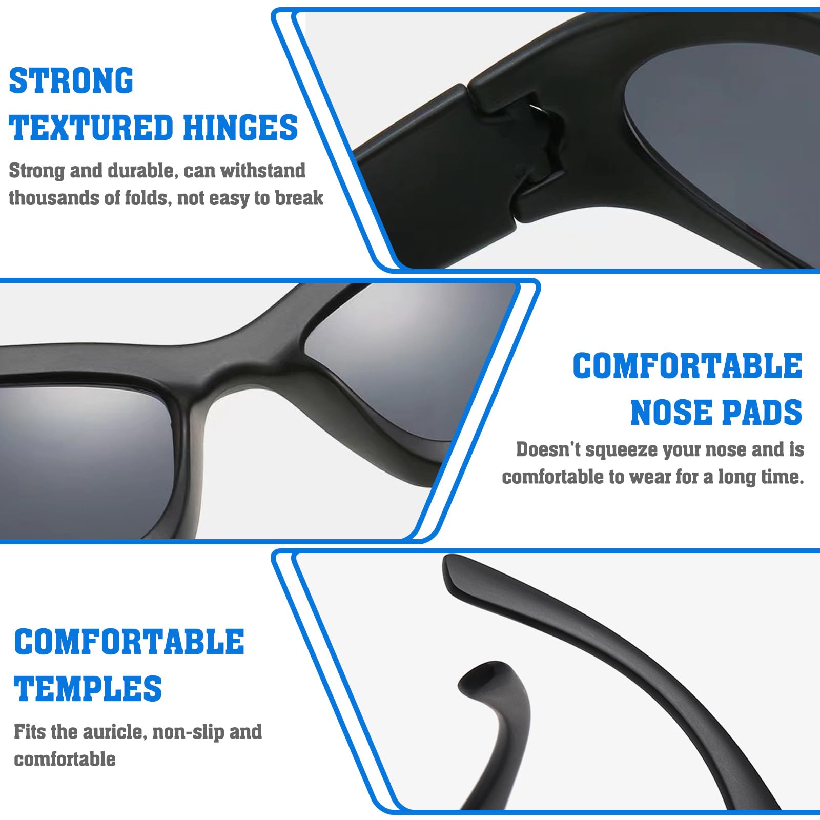 VEGCOO 4 Pcs Wrap Around Sports Sunglasses, UV400 Shades Outdoor Sport Sunglasses - Image 4