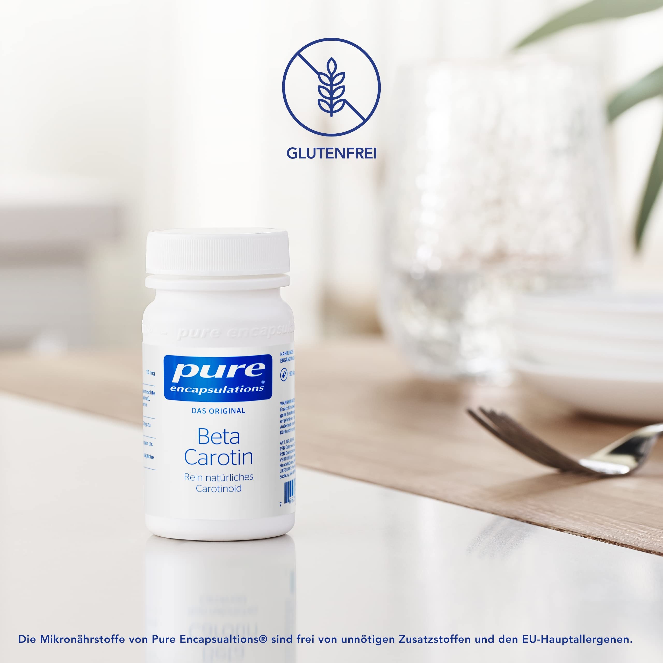 Pure Encapsulations - Beta Carotin Kapseln – Natürliches Carotinoid aus Dunaliella-Alge, Leicht zu Schlucken – 90 Kapseln