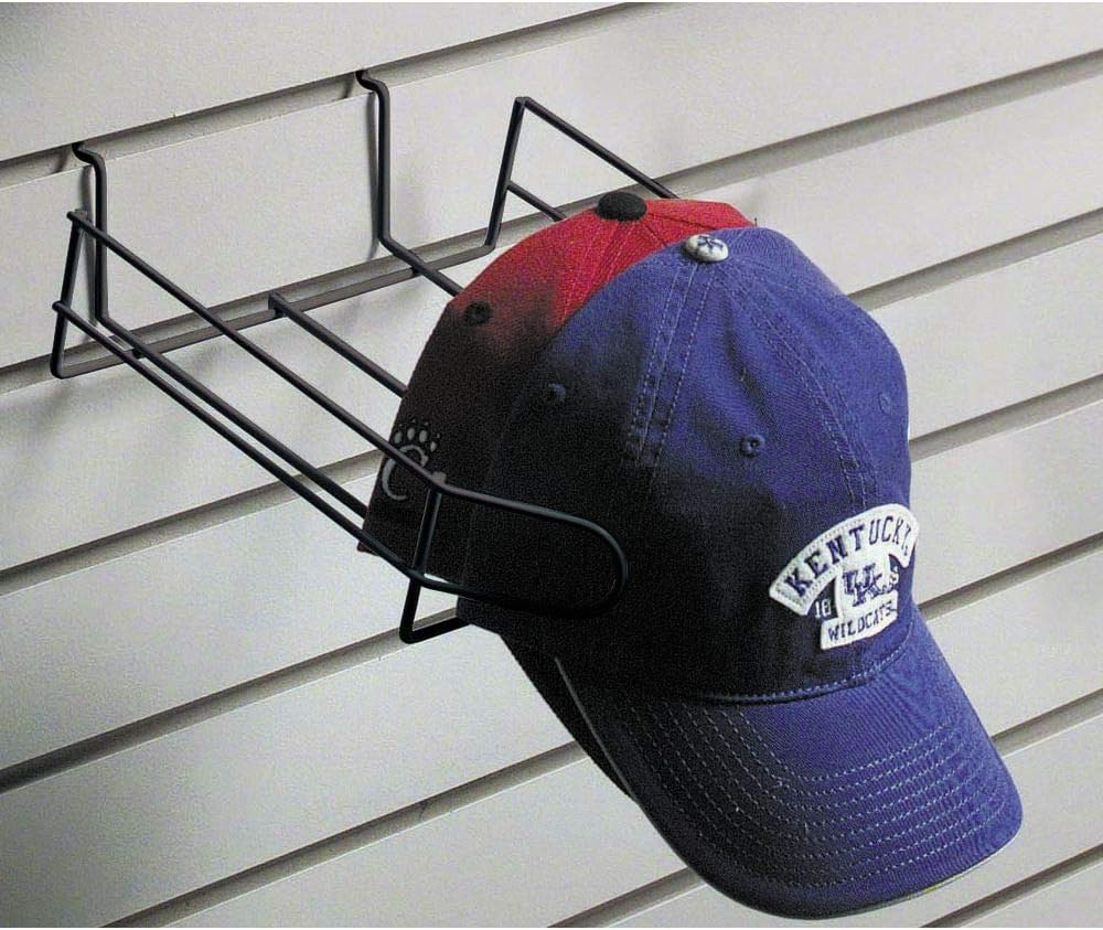 Retail Resource EBL/CAPGWCAPB Wire Hat Display for Slat Wall, Black