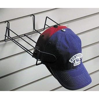 Retail Resource EBL/CAPGWCAPB Wire Hat Display for Slat Wall, Black