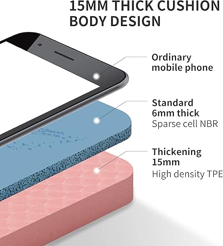 Miniatura 5 de nuveti Esterilla de ejercicio grande  Esterilla de yoga de 0.591 in de grosor  Esterilla de entrenamiento para fitness, yoga, pilates, estiramiento