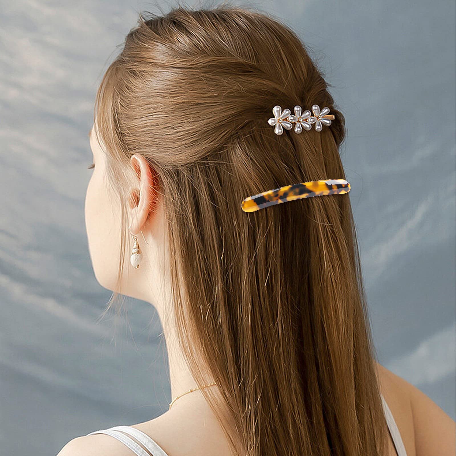 Amazon.com : 3PCS French Tortoise Shell Automatic Hair  display picture 1