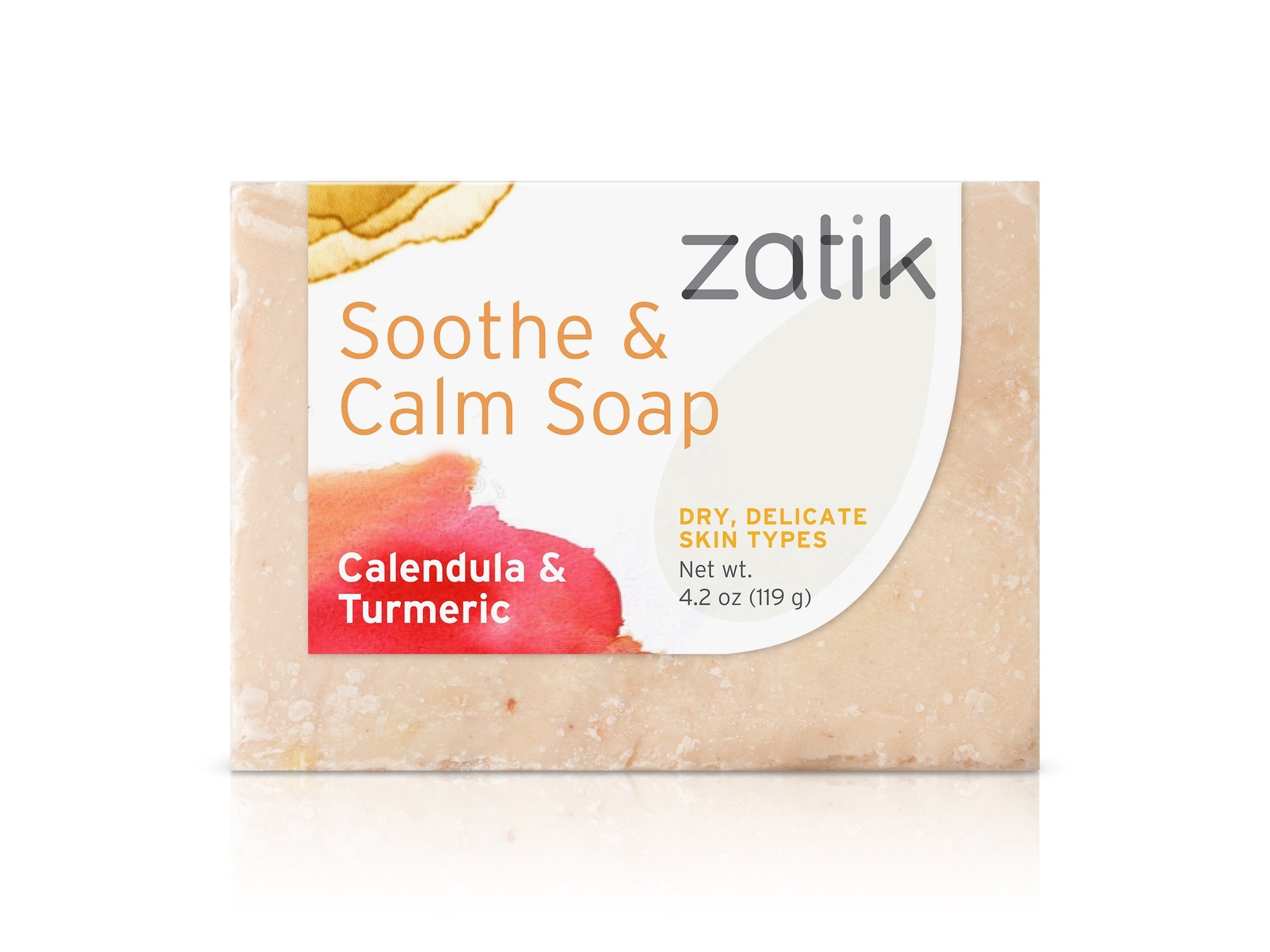 ZATIK Calendula & Turmeric Soothe & Calm Soap, 4.2 OZ