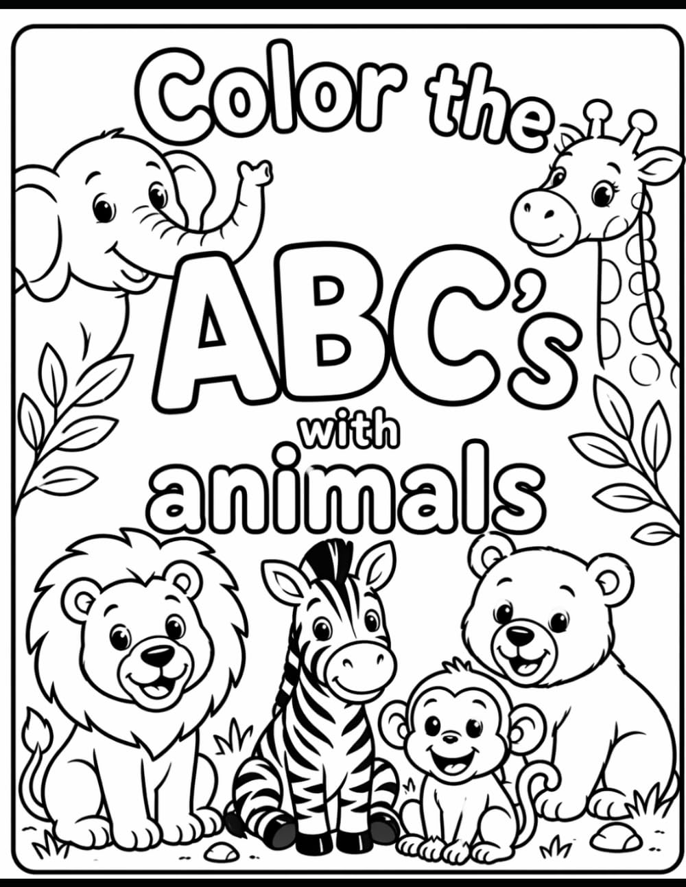 Coloring the ABC’s with animals