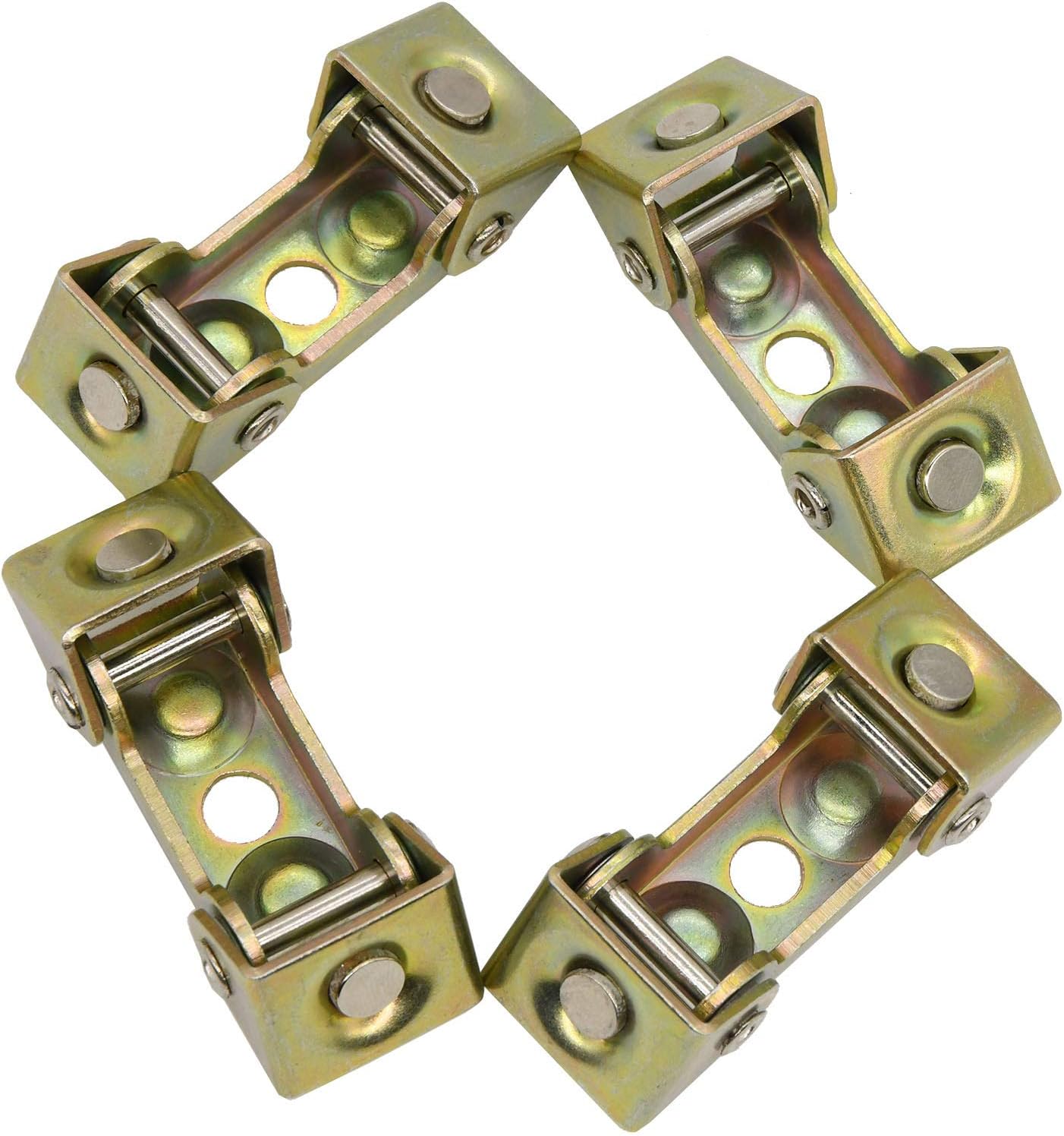 Magnetic V-Pads Kit,Strong Hand Tools,Magnetic Welding Clamps,Adjustable V Type Welding Clamps,Pipe Magnets,Magnets On Both Pad Face & Bottom (Pull Force 12 lbs, 4 Pack) - - 