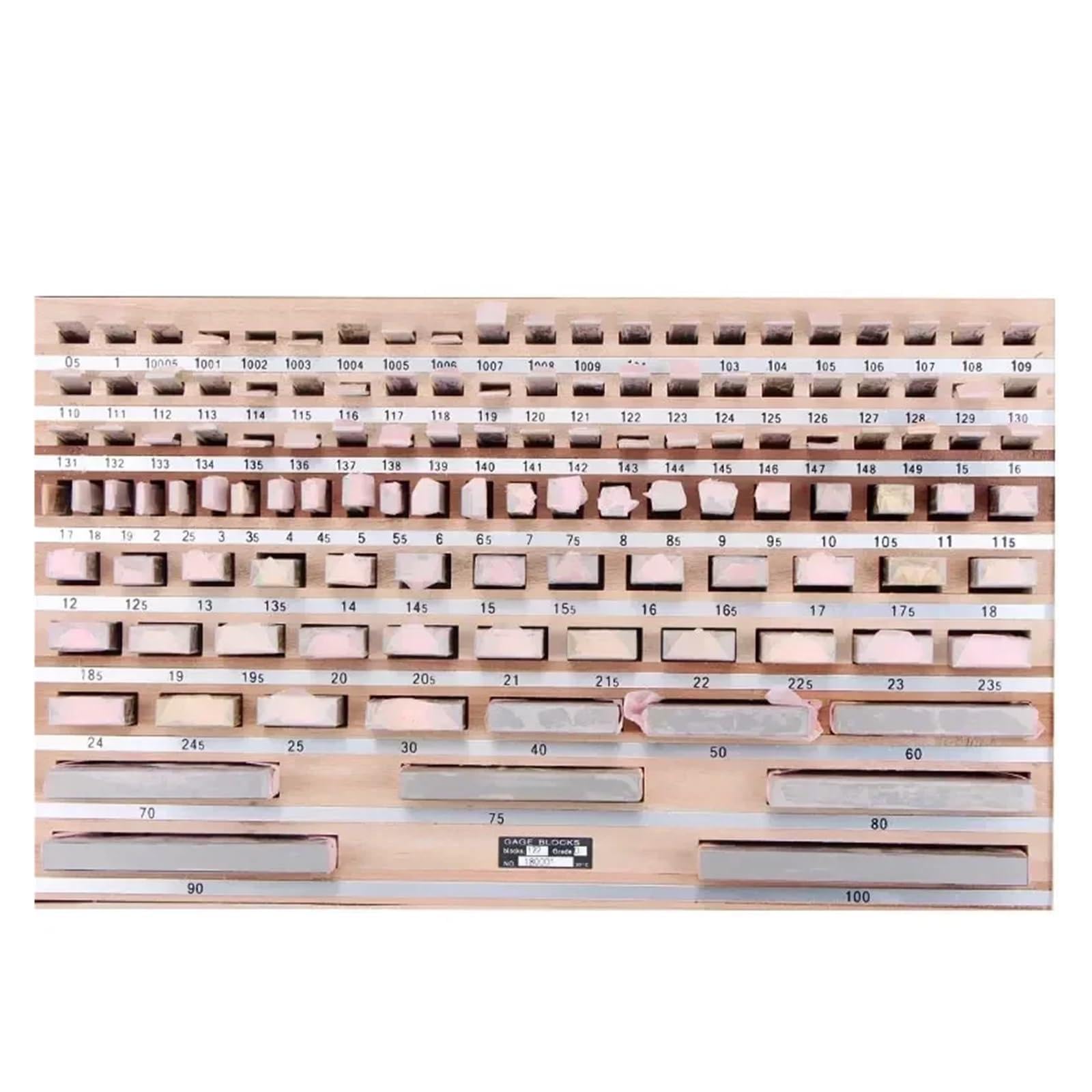 CVFRDD Gauge Block Set 1 Grade 0 Inspection Block Gauge Test Caliper Blocks Measurement Instruments(122pcs 1 grade)