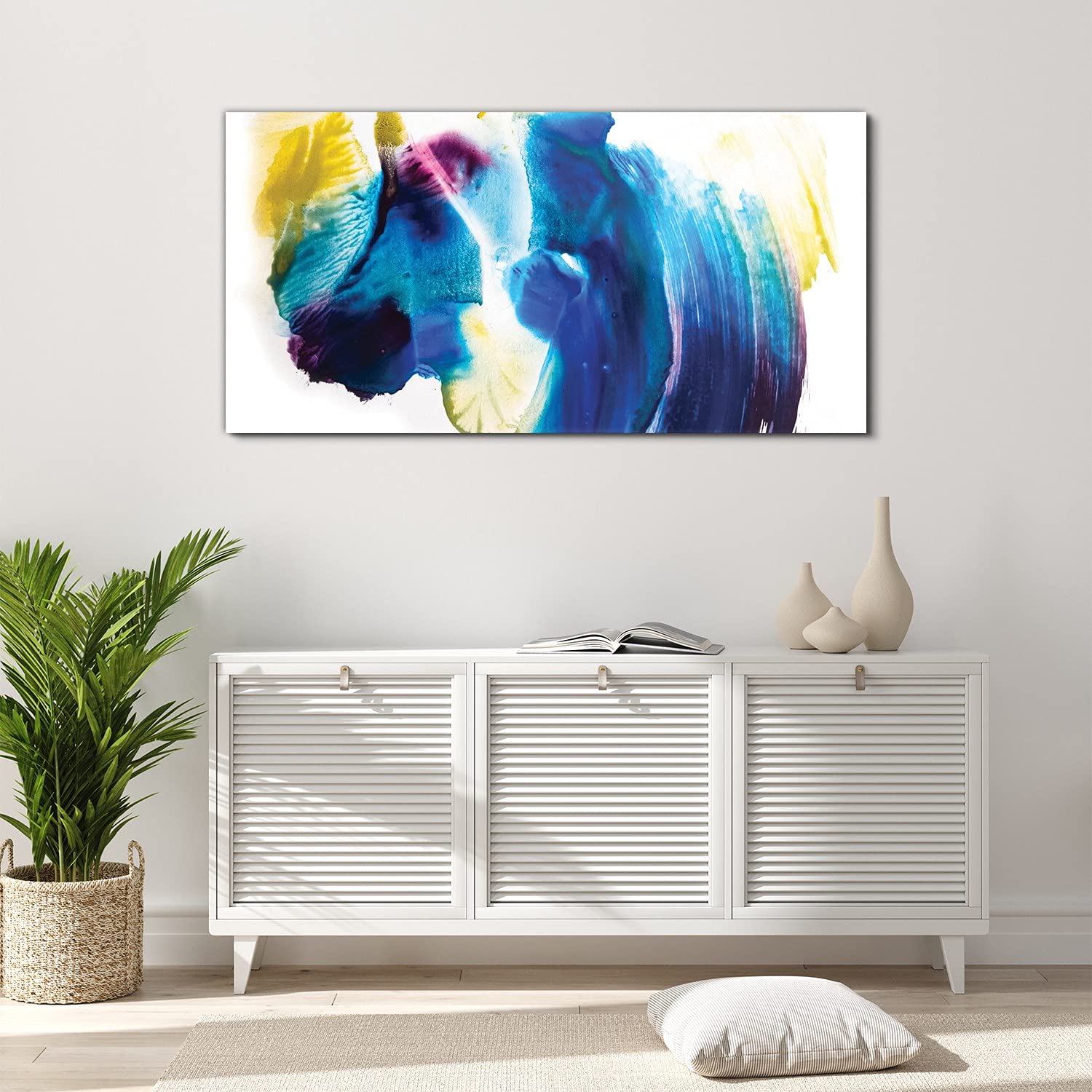 Coloray Pintura acrílica Cuadro De Pared 120x60cm Vidrio Acrílico Sala De Estar Arte Mural - Impresora Arte Abstracción
