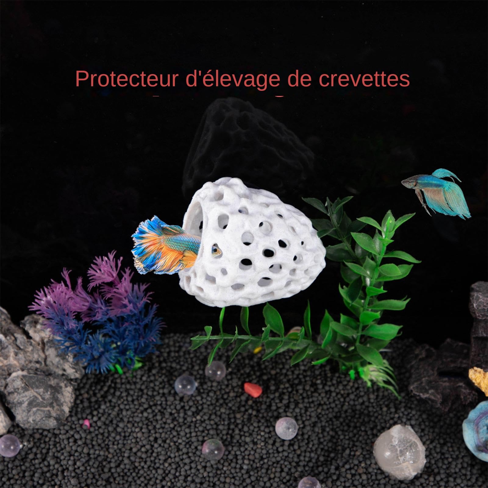 Rifugio Per Gamberetti Caverna per Betta e Pesci | Struttura Stabile con Design Unico per Decorazioni Acquatiche Guppy Ciclidi e Piante