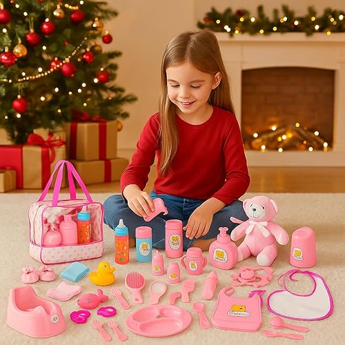 Miniatura 2 de fash n kolor My Sweet Baby Muñeca que Desaparece Juego de Alimentación Cuidado del Bebé Juego de Alimentación para Muñecas de 6 Piezas