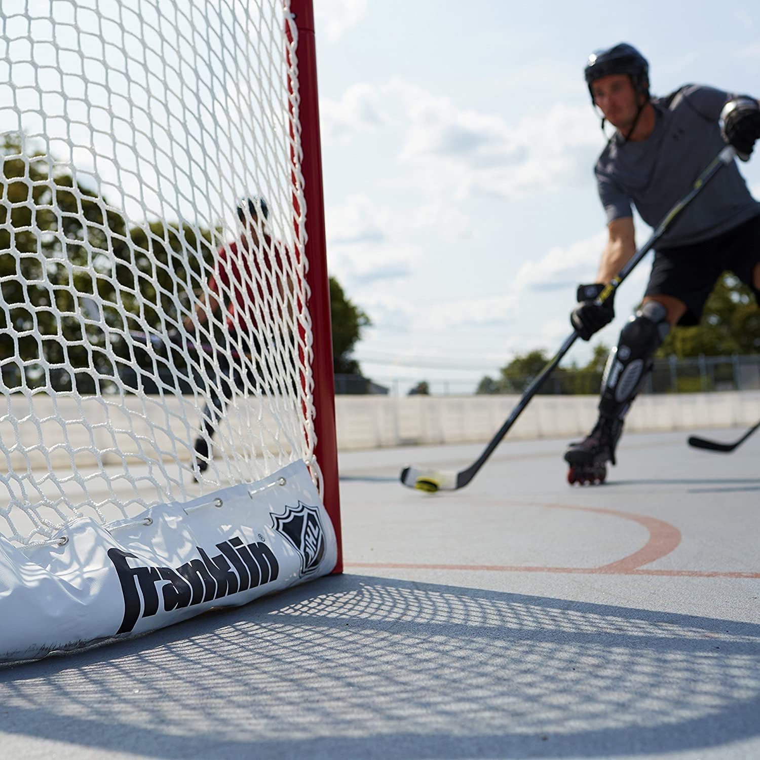 Franklin Sports Hockey Goal — NHL Steel Cage Ice-Hockey Goal — Street-Hockey Goal — Pro-Style Hockey Nets and Goal Set — 72 x 48 Inch : Sports & Outdoors