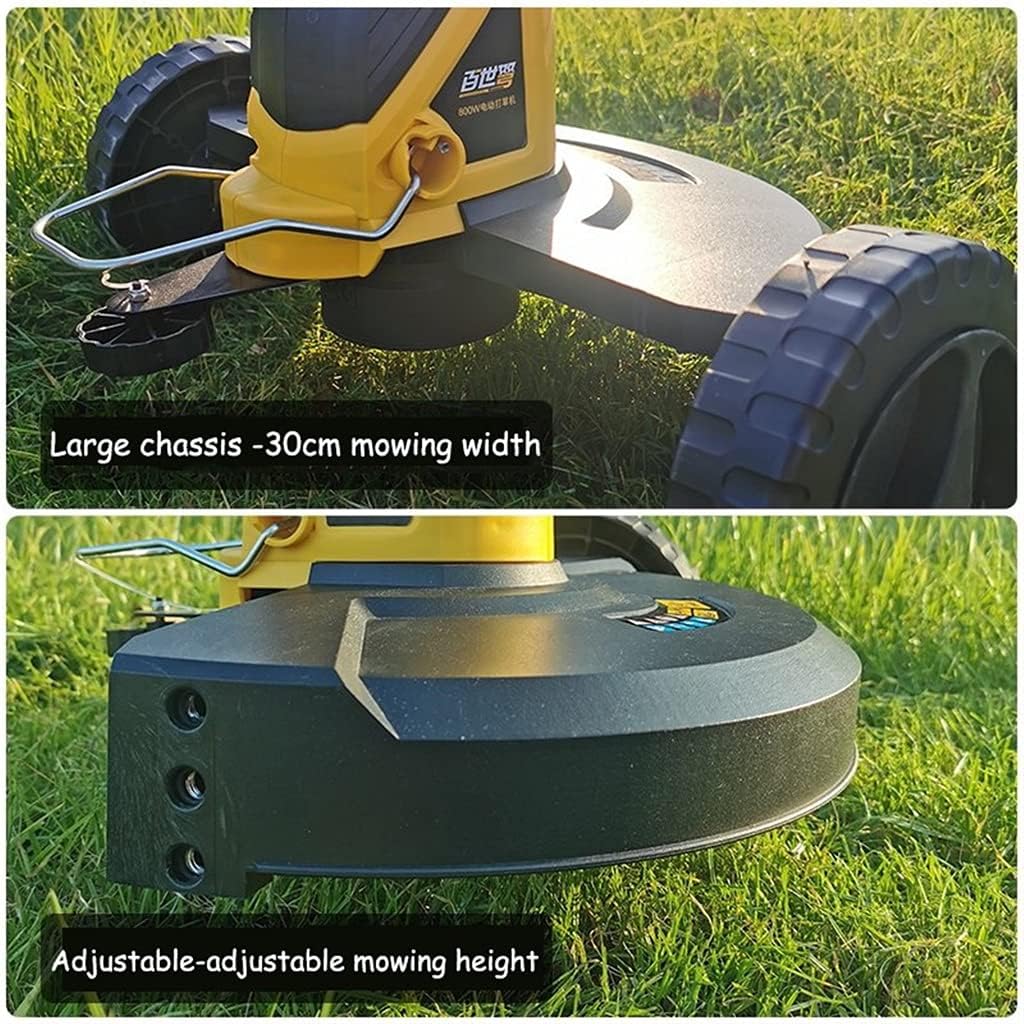 Lawn Mowers Electric Lawn Mowers Push-Type Small Lawn Mowers Household Garden Adjustable Multifunctional Mowers (Yellow 0.35m)