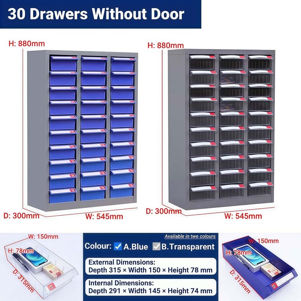 Armoire métallique Robuste pour pièces détachées - Organiseur de boulons et d'écrous avec étiquettes et Instructions, adaptée aux quincailleries de Warhope, en Géorgie, ou aux quincailleries
