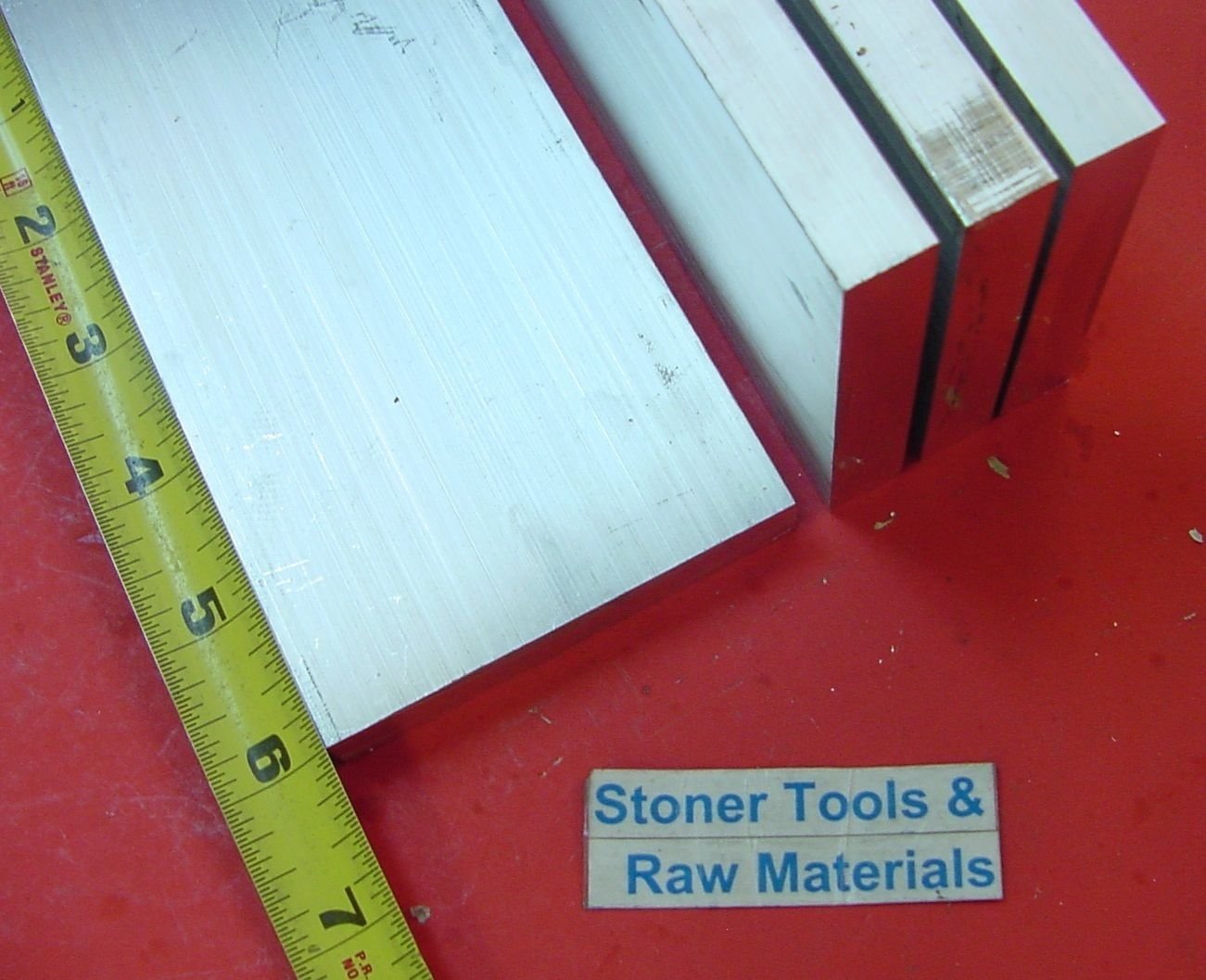 1" X 3" X 6" 6061 T6511 Aluminum Flat Bar - Solid Extruded Mill Stock, USA Made, New